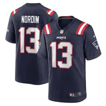 mens nike quinn nordin navy new england patriots game playe